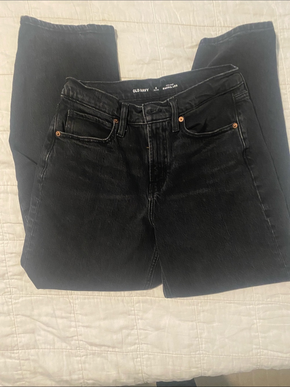 Old Navy Black Barrel Leg Women's Jeans
